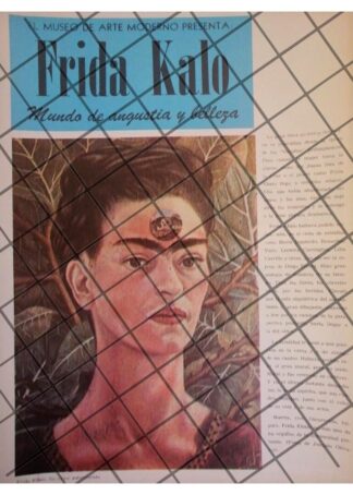 AFICHE RETRO FRIDA KAHLO EN EL MUSEO DE ARTE MODERNO 1973