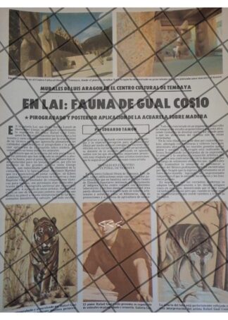 AFICHE RETRO DEBUTA PINTOR RAFAEL GUAL COSIO. GALERIA LAI
