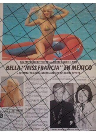 AFICHE RETRO BRIGITTE AUBE EN MEXICO 1982