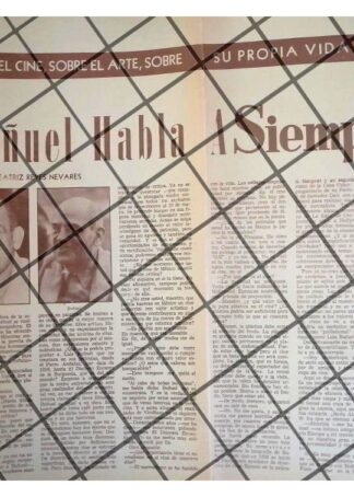 AFICHE RETRO ENTREVISTA A LUIS BUÑUEL 1973 REYES NEVARES