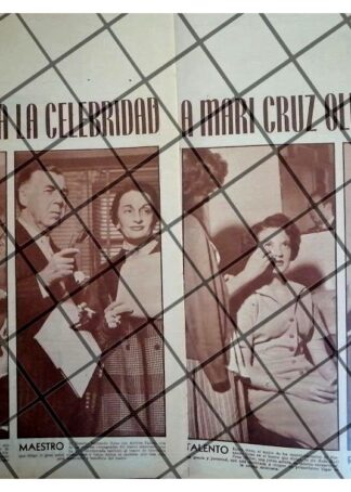 AFICHE RETRO FERNANDO SOLER LANZA A MARY CRUZ OLIVIER 1953