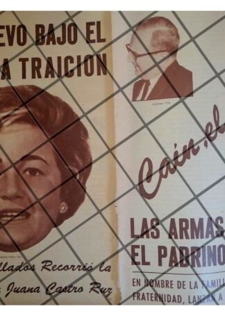 AFICHE RETRO LA TRAICION DE JUANITA CASTRO RUZ 1964