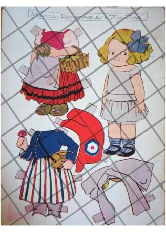 RARO JUGUETE ANTIGUO DE PAPEL. MARIQUITA 1920 /2