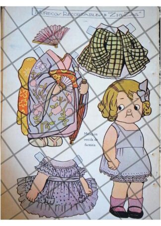 RARO JUGUETE ANTIGUO DE PAPEL. MARIQUITA 1920 /7