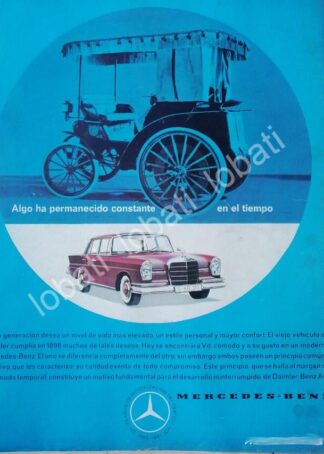 CARTEL ANTIGUO ORIGINAL DE AUTOS MERCEDEZ BENZ 75 SKR311 ANIVERSAIO 1961 /273