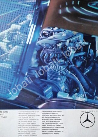 CARTEL ANTIGUO ORIGINAL DE AUTOS MERCEDES BENZ 300 SE 1954 /280 RARO