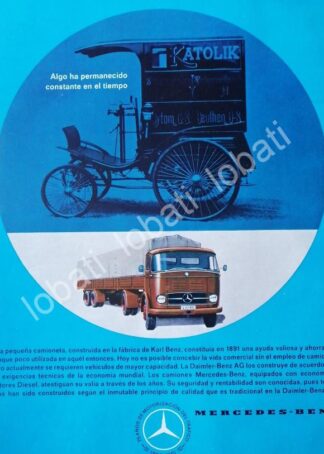 CARTEL ANTIGUO ORIGINAL DE AUTOS MERCEDEZ BENS 75 ANIVERSARIO 1961 /289