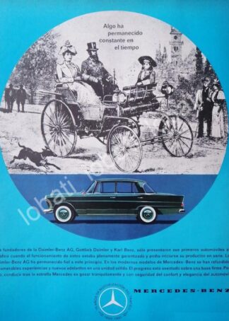 CARTEL ANTIGUO ORIGINAL DE AUTOS MERCEDEZ BENS 75 ANIVERSARIO 1961 /288