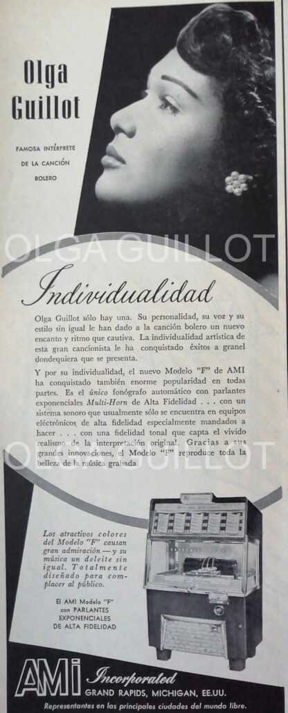 CARTEL ANTIGUO ORIGINAL DE SERIE COMPLETA 37 AFICHES ROCKOLAS AMI Y ARTISTAS FAMOSOS 1953-56 - Image 29