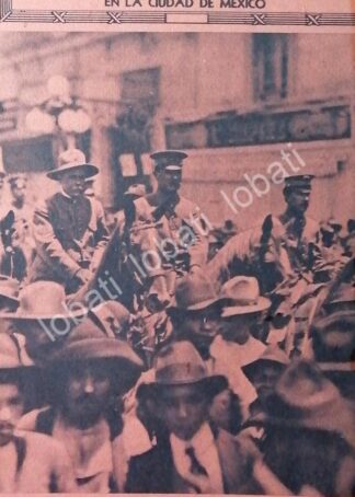 CARTEL ANTIGUO ORIGINAL DE DECORATIVO 1940 ALVARO OBREGON ENTRA A D.F RVM