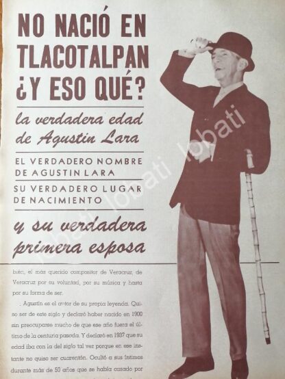 CARTEL ANTIGUO ORIGINAL DE CONTROVERSIA SOBRE AGUSTIN LARA 1970 / FEP - Image 3