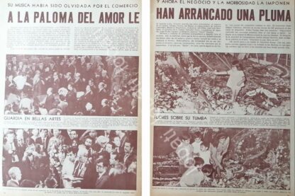 CARTEL ANTIGUO ORIGINAL DE MUERTE Y FUNERALES DE AGUSTIN LARA 1970 / FEP - Image 3