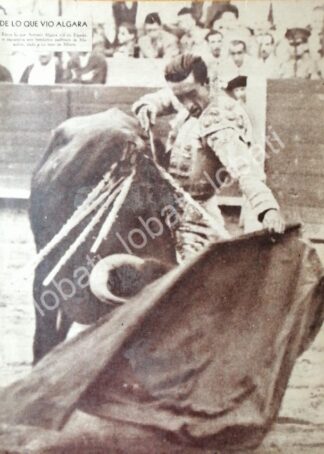 CARTEL ANTIGUO ORIGINAL DE NOTA GRABADO ANTIGUO 1947 LA ULTIMA CORRIDA DE MANOLETE / toros