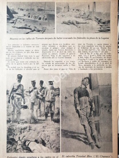 CARTEL ANTIGUO ORIGINAL DE PANCHO VILLA DERROTA A FEDERALES EN TORREON 1940 RVM - Image 3