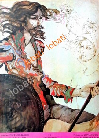 CARTEL ANTIGUO ORIGINAL DE RESEÑA & PORTADA RETRO DE SYLVIA PARDO, EL QUIJOTE 1973 / ARTE / PINTORES