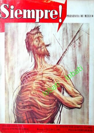CARTEL ANTIGUO ORIGINAL DE PORTADA RETRO DE GABRIEL FLORES, EL QUIJOTE 1967 / ARTE / PINTORES