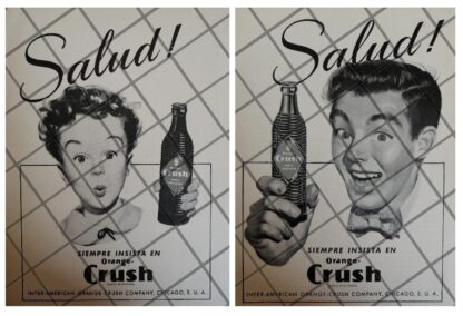 12 CARTELES ANTIGUOS REFRESCOS ORANGE CRUSH 50s 60s /341 - Image 3