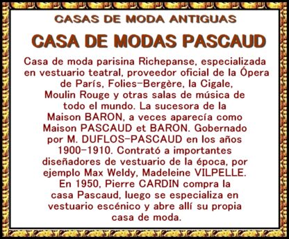 CARTEL PUBLICITARIO ANTIGUO VESTIDOS CASA DE MODAS PASCAUD - Image 2