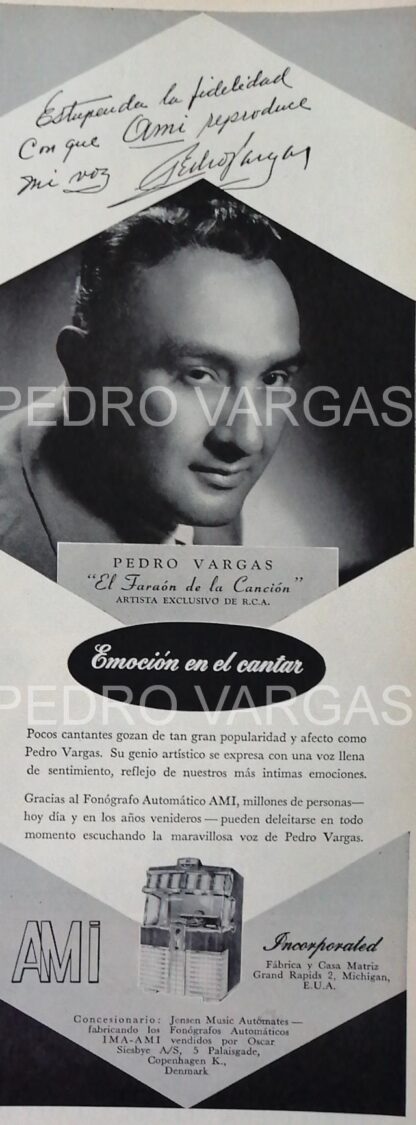 CARTEL ANTIGUO ORIGINAL DE SERIE COMPLETA 37 AFICHES ROCKOLAS AMI Y ARTISTAS FAMOSOS 1953-56 - Image 31
