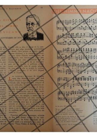 AFICHES ANTIGUOS CENTENARIO DEL HIMNO NACIONAL 1955
