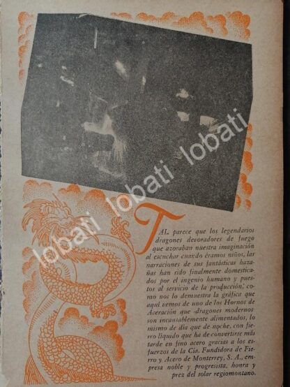 CARTEL ANTIGUO ORIGINAL DE 15 AFICHES DE LA FUNDIDORA MONTERREY 1940 & 1945. - Image 16