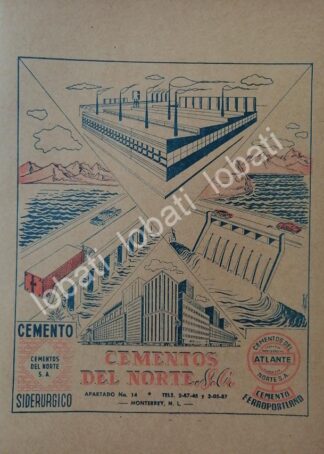 CARTEL ANTIGUO ORIGINAL DE CEMENTO ATLANTE DE CEMENTOS DEL NORTE 1965 /728