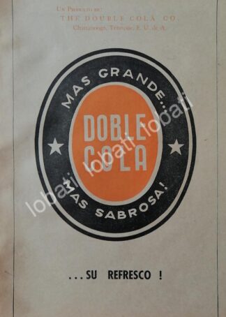 CARTEL ANTIGUO ORIGINAL DE REFRESCOS DOBLE COLA 1965. MONTERREY /222