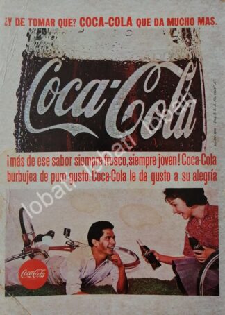 CARTEL ANTIGUO ORIGINAL DE REFRESCOS COCA COLA 1965. /223