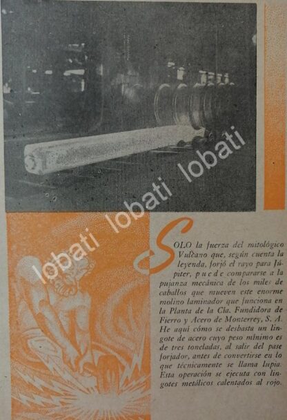 CARTEL ANTIGUO ORIGINAL DE 15 AFICHES DE LA FUNDIDORA MONTERREY 1940 & 1945. - Image 8