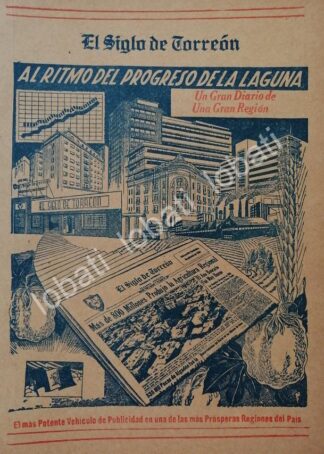 CARTEL ANTIGUO ORIGINAL DE AFICHE DEL PERIODICO EL SIGLO DE TORREON 1966 / N82