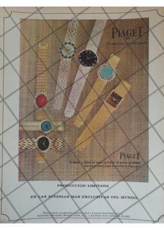 CARTEL PUBLICITARIO RETRO. RELOJES PIAGET 1969 /13