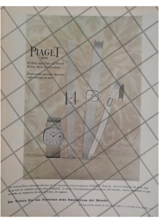 CARTEL PUBLICITARIO RETRO. RELOJES PIAGET 1967 /8