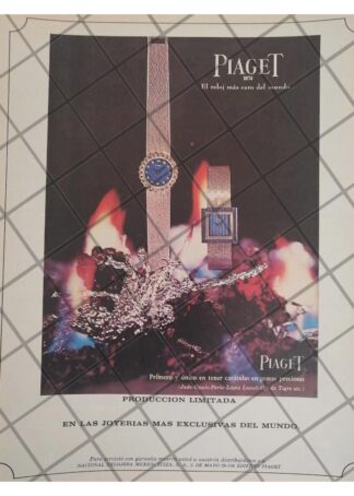 CARTEL PUBLICITARIO RETRO. RELOJES PIAGET 1966 /7