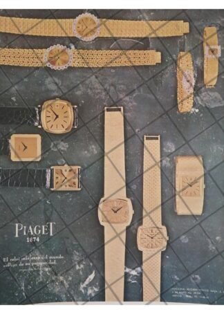 CARTEL PUBLICITARIO RETRO. RELOJES PIAGET COLOR 1966 /4