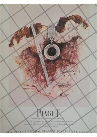 CARTEL PUBLICITARIO RETRO. RELOJES PIAGET COLOR 1966 /3