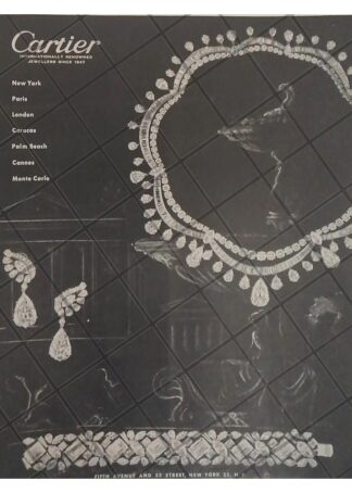 CARTEL PUBLICITARIO RETRO. JOYAS CARTIER 1958