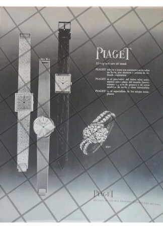 CARTEL PUBLICITARIO RETRO. RELOJES PIAGET 1965 /19