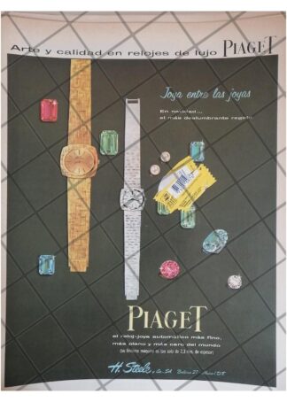 CARTEL PUBLICITARIO RETRO. RELOJES PIAGET 1968 /17