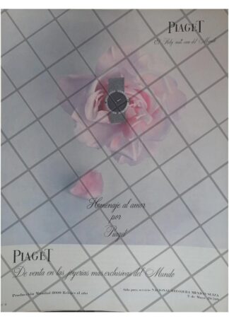CARTEL PUBLICITARIO RETRO. RELOJES PIAGET 1968 /15