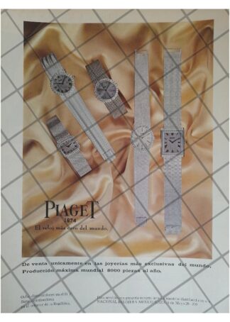 CARTEL PUBLICITARIO RETRO. RELOJES PIAGET 1968 /14