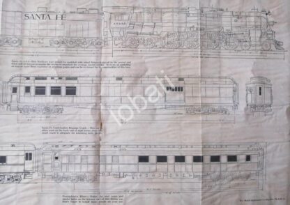GRABADO ANTIGUO TRENES PULLMAN SANTA FE, ETC 1928 - Image 4