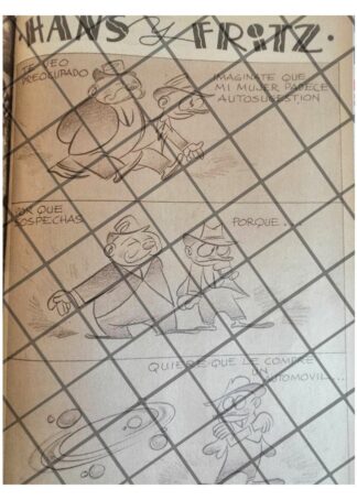 RARA TIRA COMICA ANTIGUA 1942 HANS Y FRITZ /ANGEL ZAMARRIPA 11