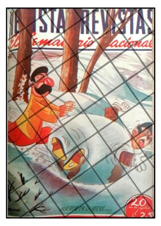 CARICATURA ANTIGUA. STALIN SE BURLA DE HITLER 1942