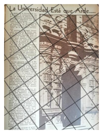AFICHE RETRO LA UNAM CRECE Y SE FORTALECE 1942 - Image 2