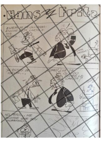 RARA TIRA COMICA ANTIGUA 1941 HANS Y FRITZ /ANGEL ZAMARRIPA 9