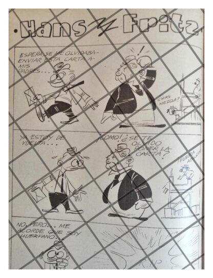 RARA TIRA COMICA ANTIGUA 1941 HANS Y FRITZ /ANGEL ZAMARRIPA 9
