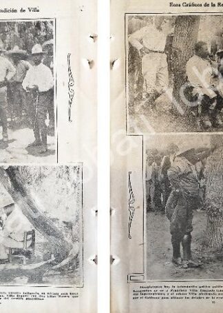 CARTEL ANTIGUO ORIGINAL DE NOTA ANTIGUA PANCHO VILLA SE RINDE 1920