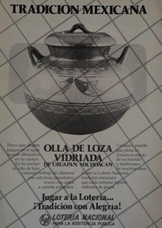 CARTEL ANTIGUO LOTERIA NACIONAL 1980S /170