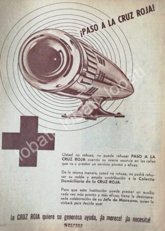 CARTEL ANTIGUO ORIGINAL DE COLECTA CRUZ ROJA DE NOVIEMBRE DE 1953 /202