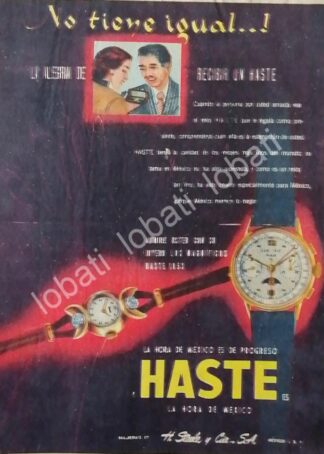 CARTEL ANTIGUO ORIGINAL DE RELOJES HASTA 1949 IMPORTADORA H. STEELE & CIA / 55